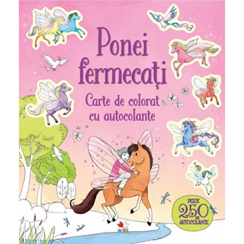 Ponei fermecati. Carte de colorat cu autocolante - ***